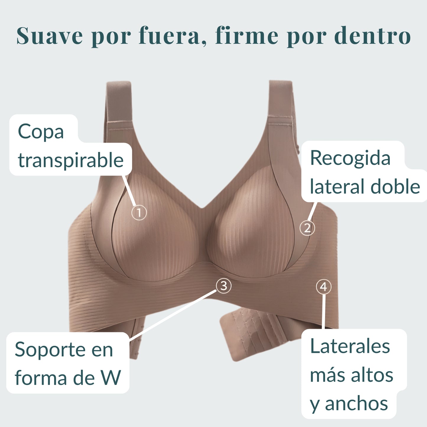 Brasier Cómodo y Sin Costuras.