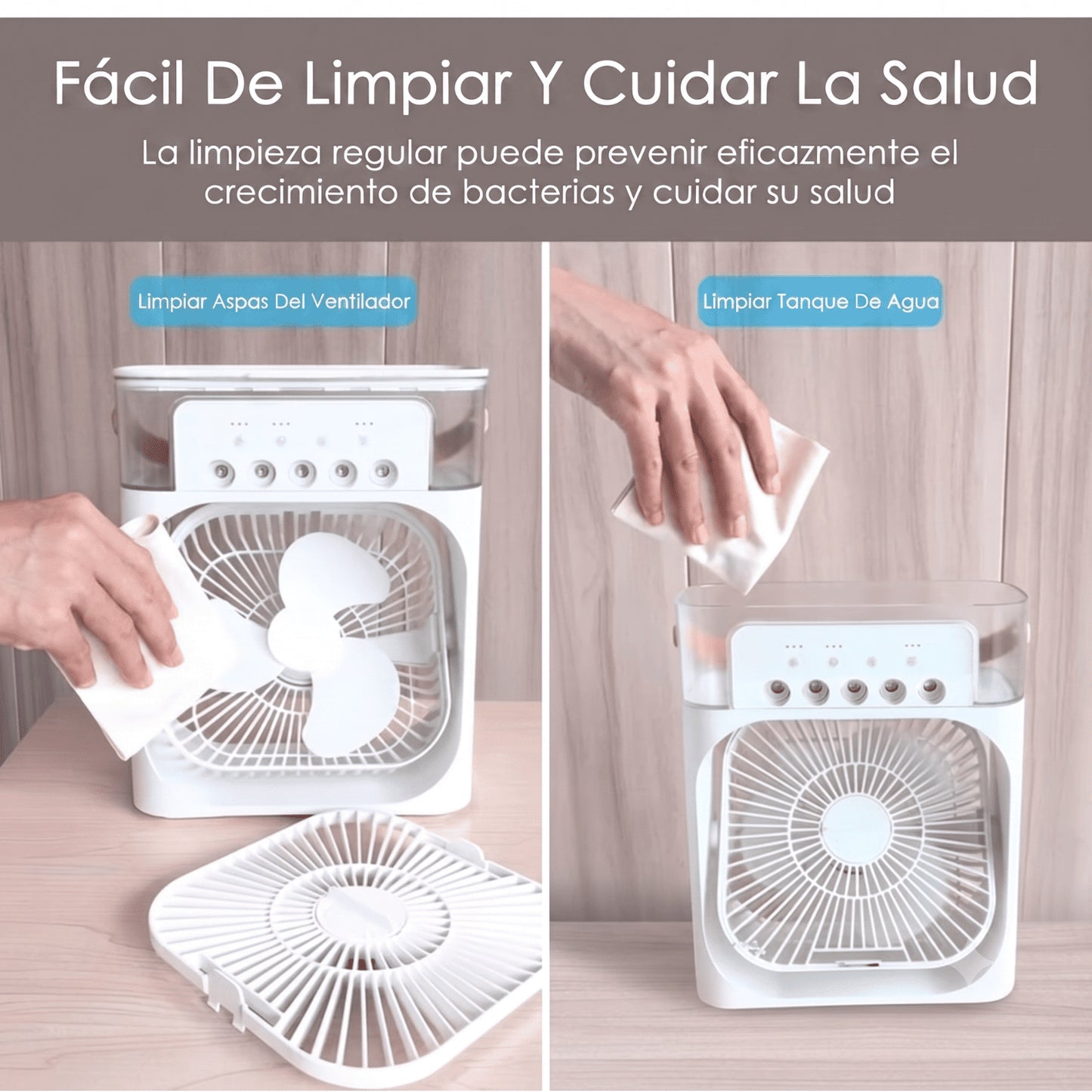 Mini Aire Frío Portátil 3 en 1